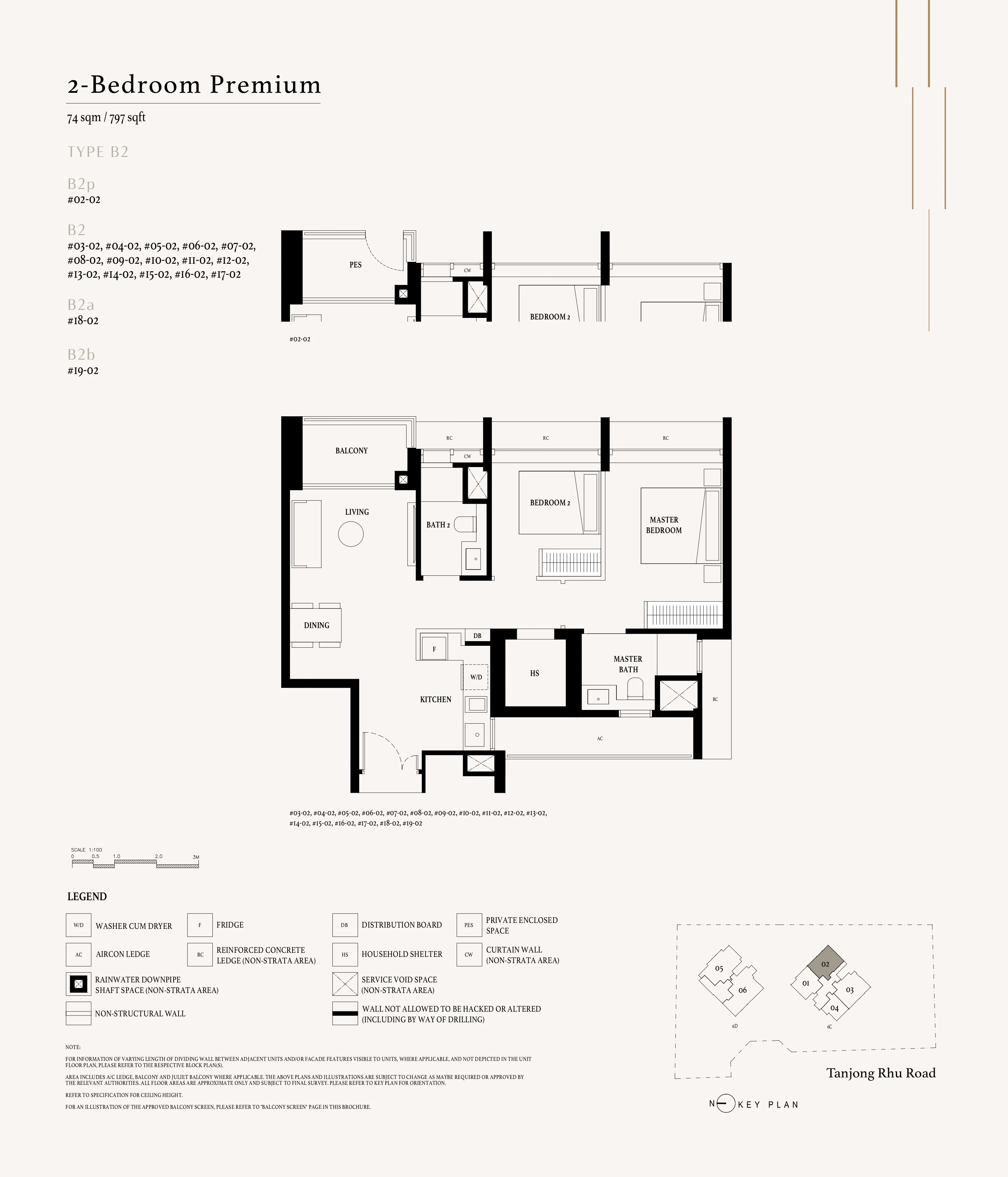 2BR Premium B2 Floor Plan