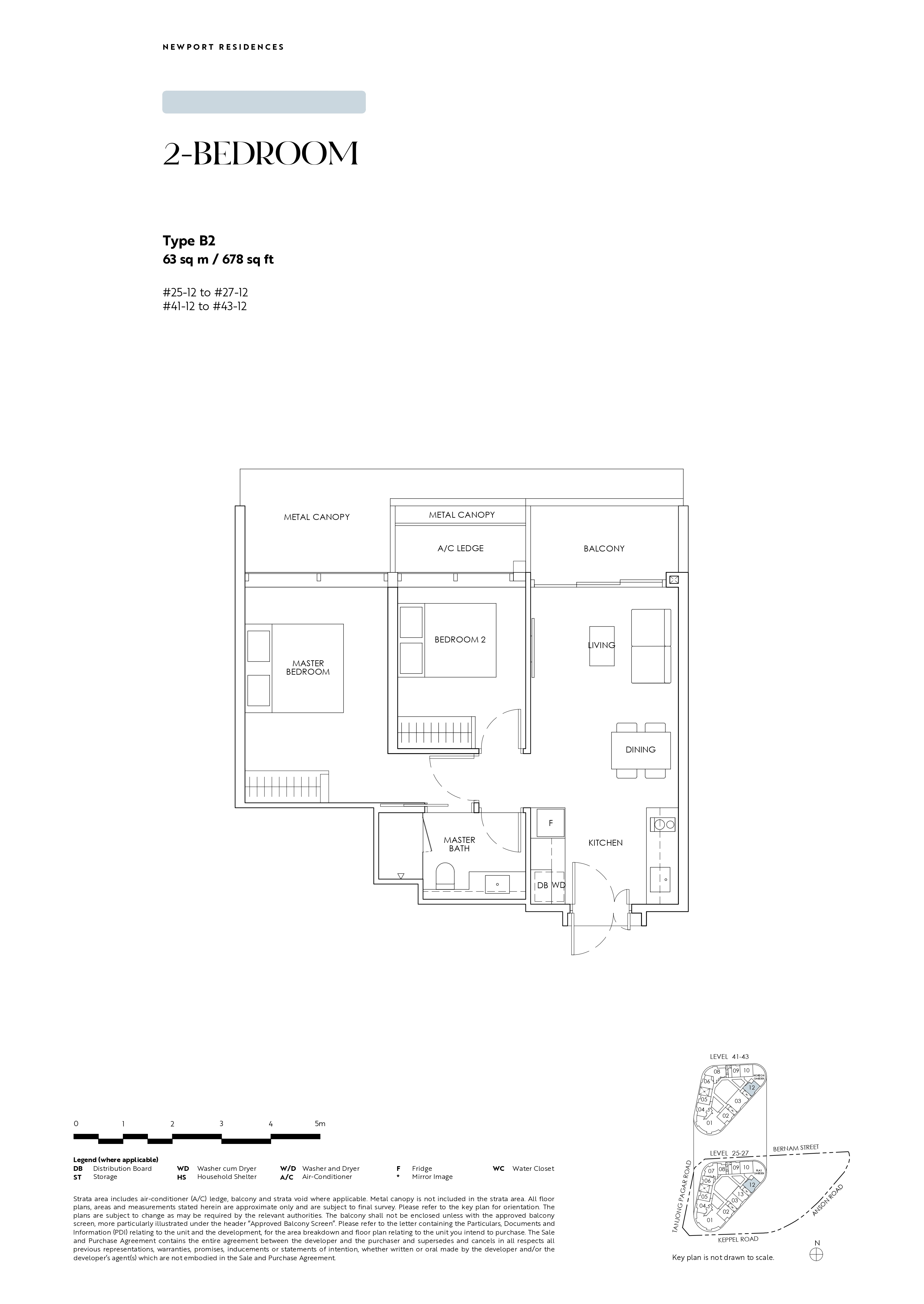 Newport Residences 2-Bedroom Type B2 - 710 sqft