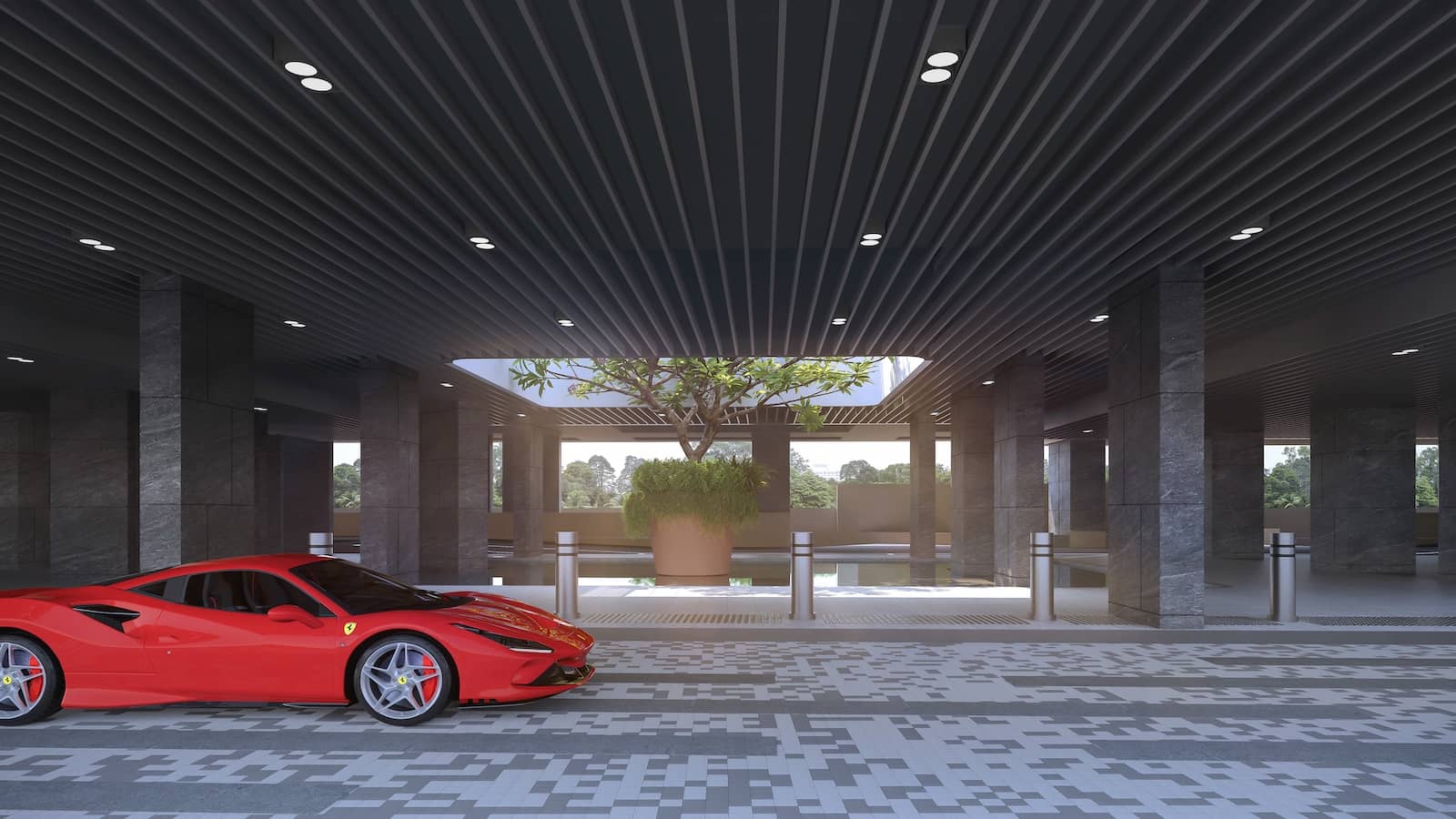 Arina East Residences Katong Artist Impression Arroval Courtyard