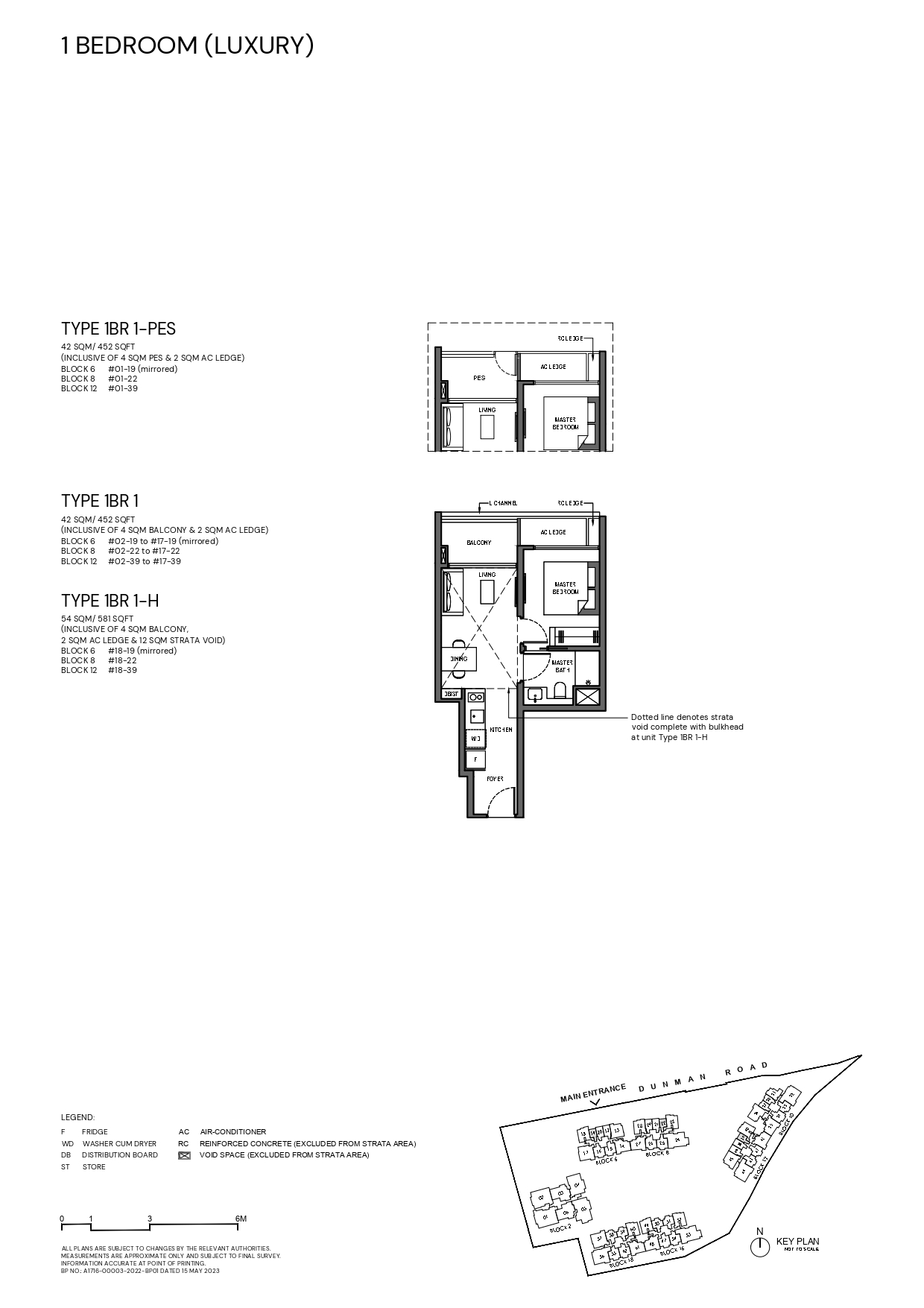 Grand Dunman Floor Plan 1 Bedroom (Luxury) Type 1BR1
