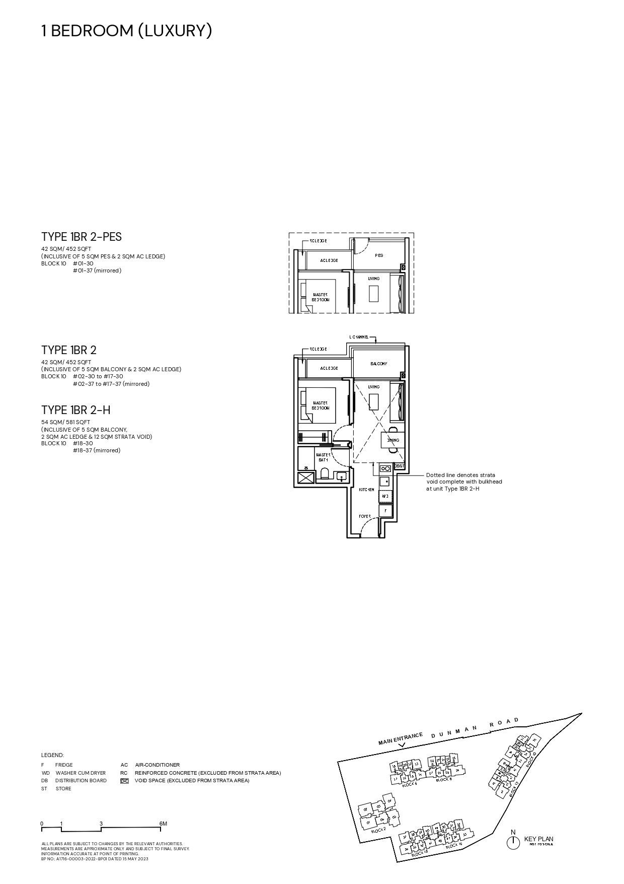 Grand Dunman Floor Plan 1 Bedroom (Luxury) Type 1BR2