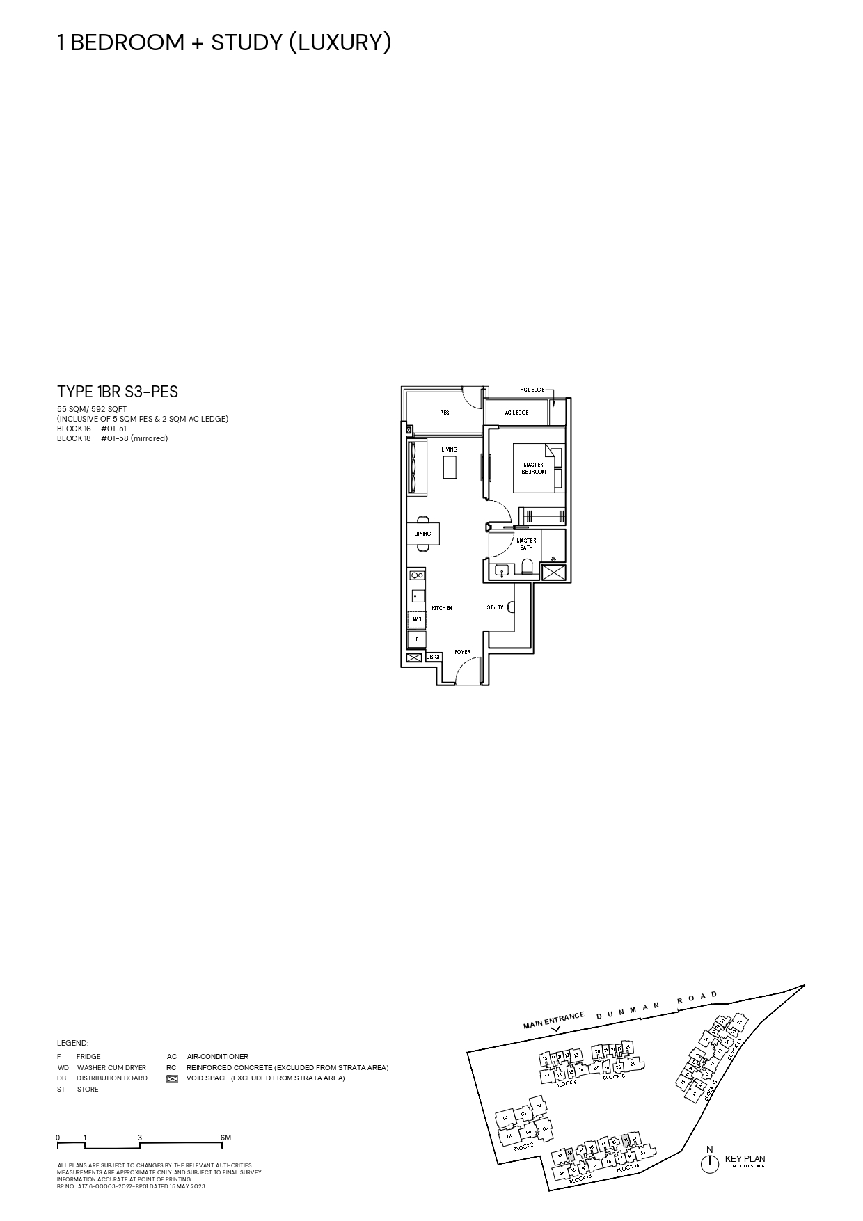 1 Bedroom Plus Study (Luxury) Type 1BRS3