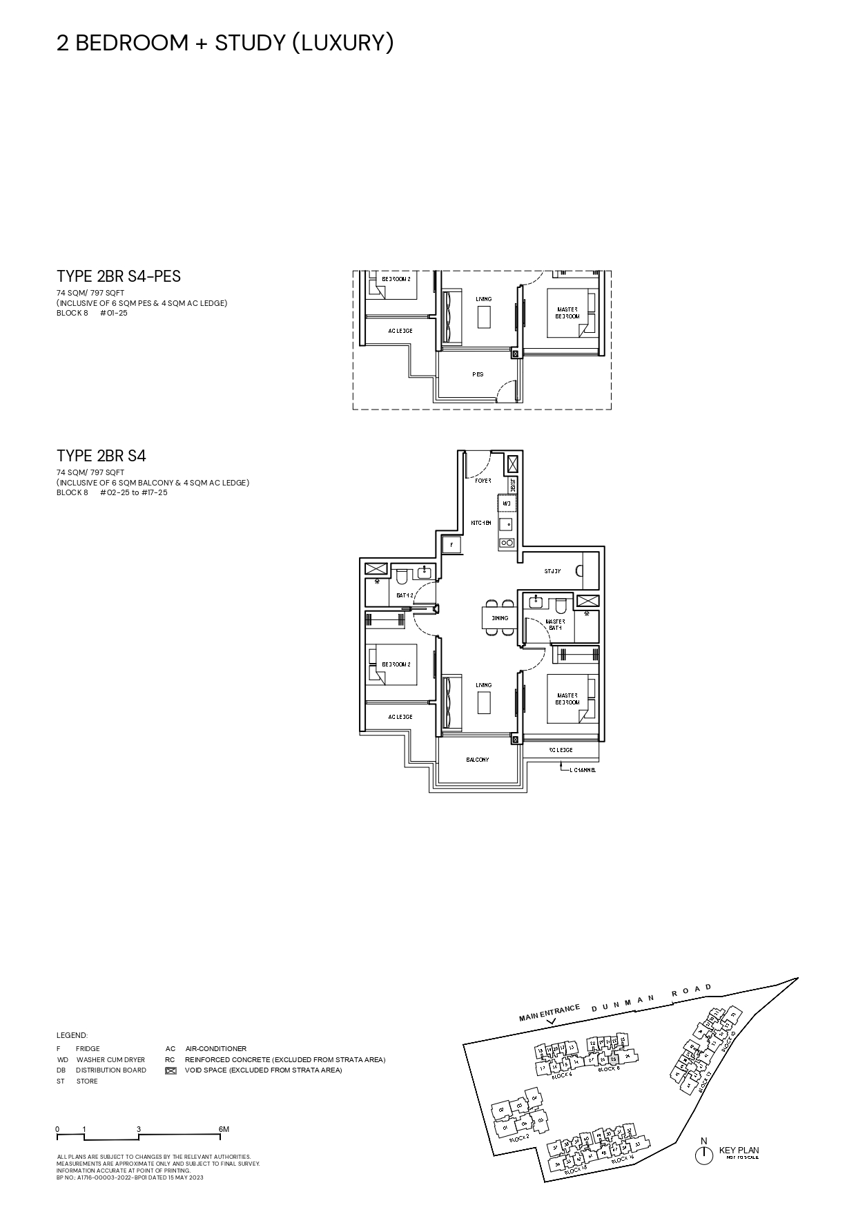 Grand Dunman Floor Plan - 2 Bedroom Plus Study (Luxury) Type: 2BRS4