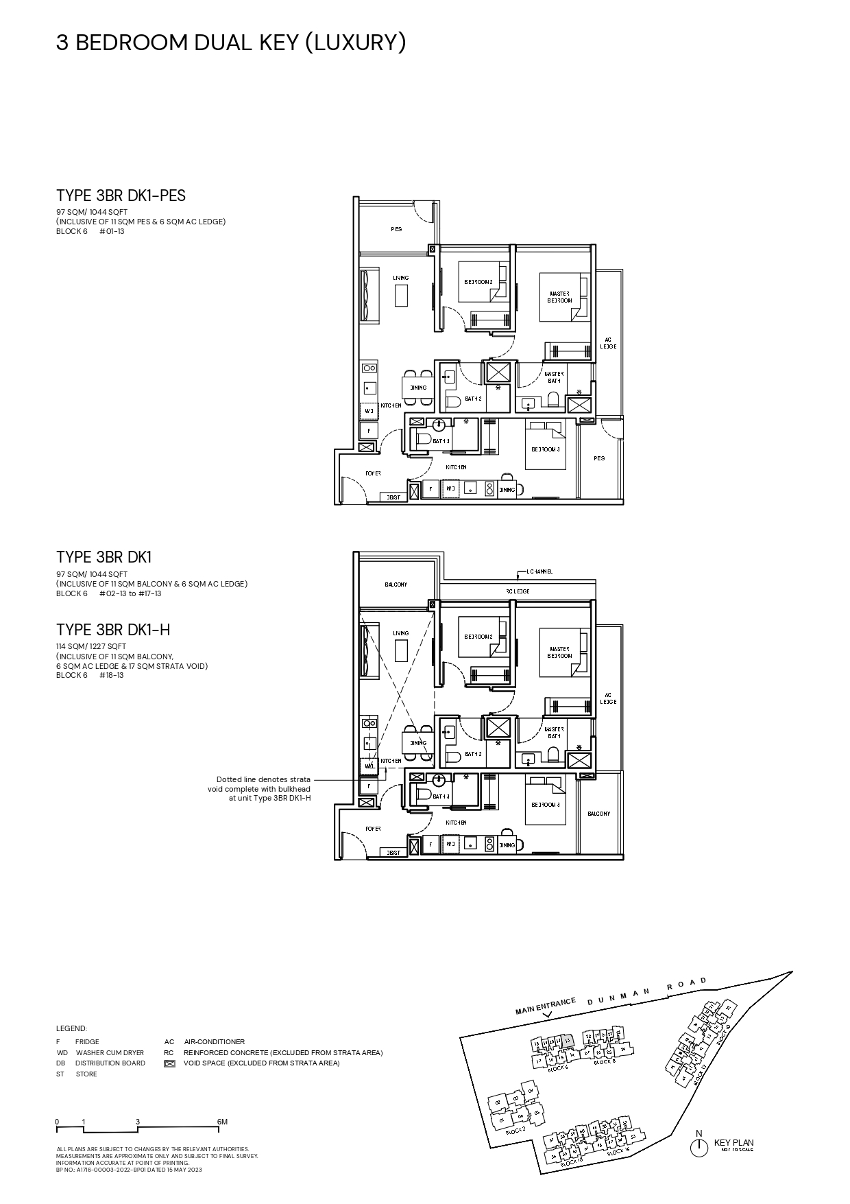 Grand Dunman Floor Plan - 3 Bedroom DK (Luxury) Type: 3BRDK1