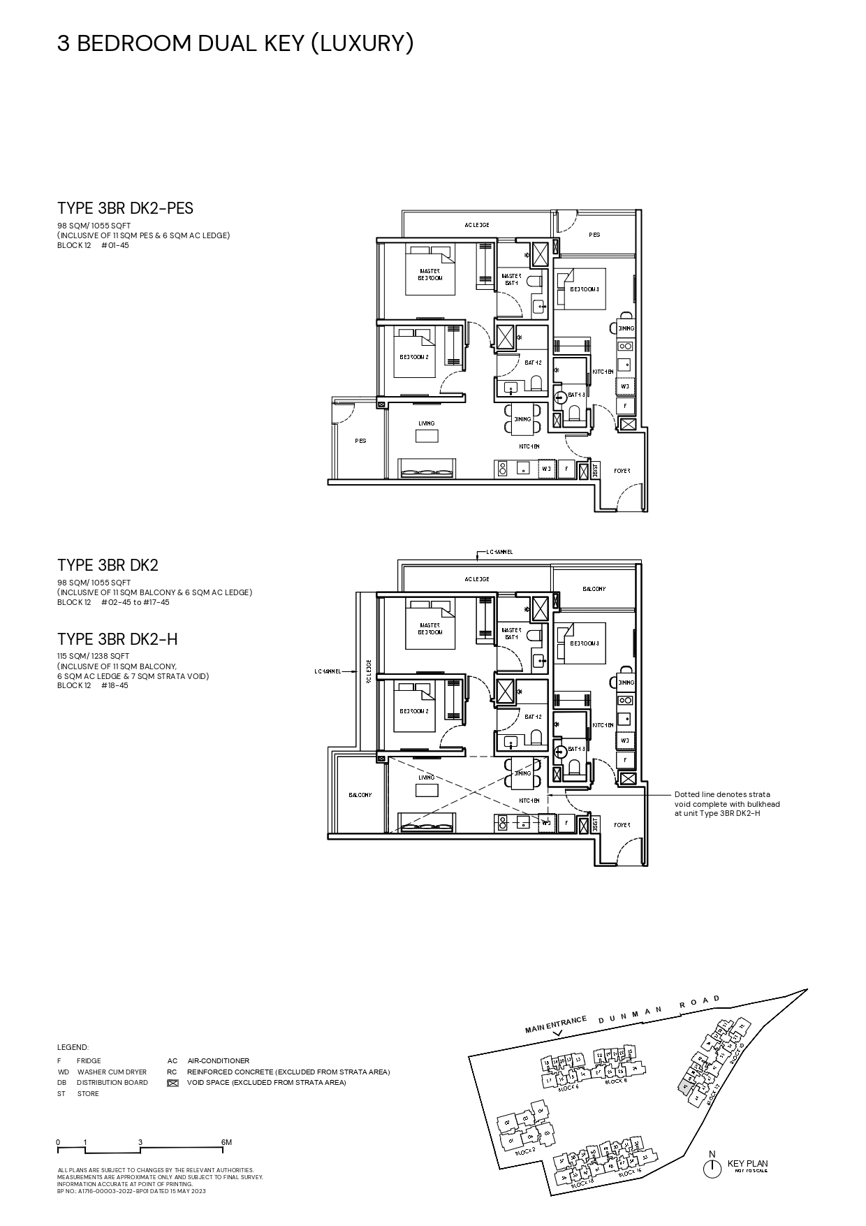 Grand Dunman Floor Plan - 3 Bedroom DK (Luxury) Type: 3BRDK2