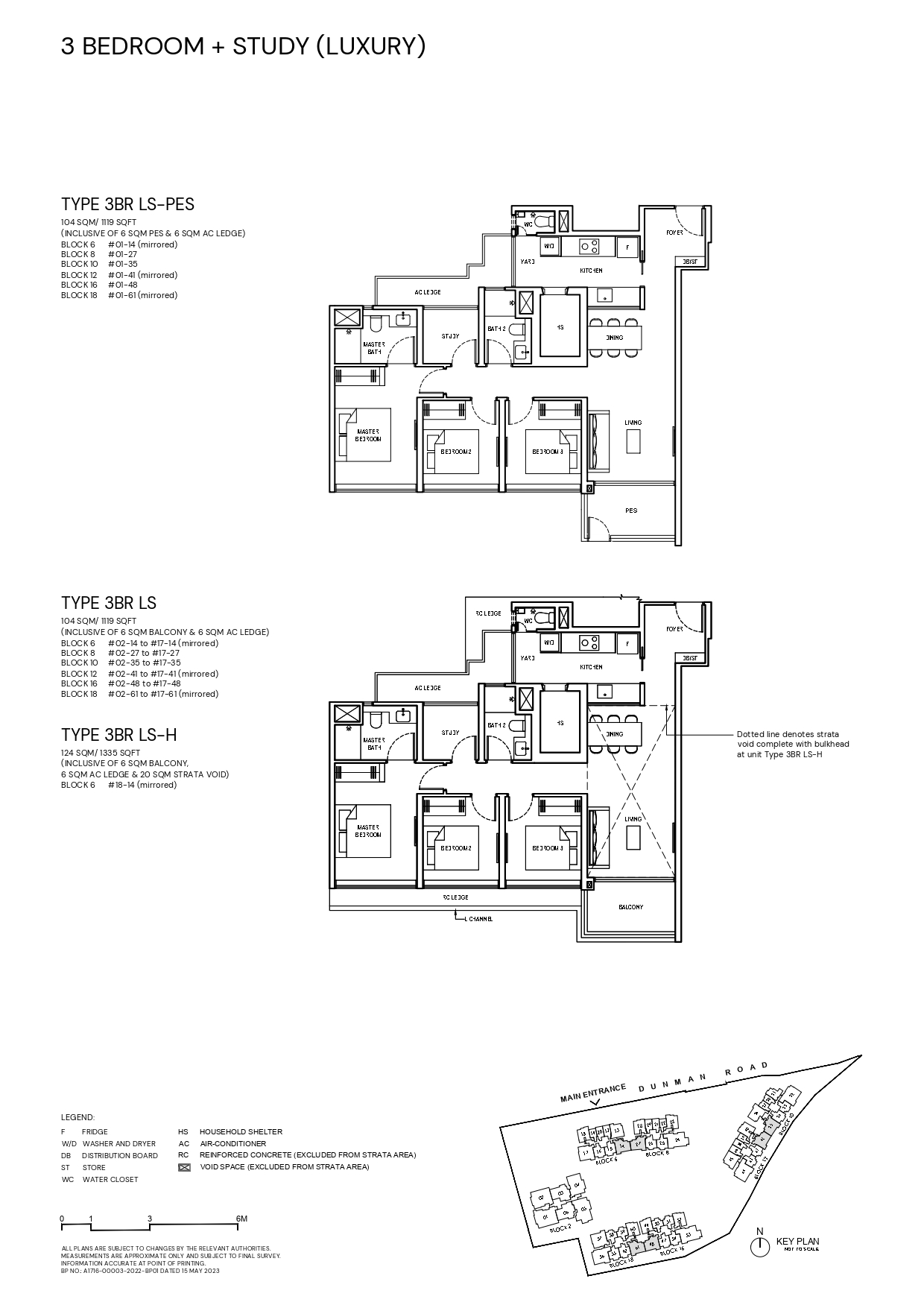 Grand Dunman Floor Plan - 3 Bedroom Plus Study (Luxury) Type: 3BR LS