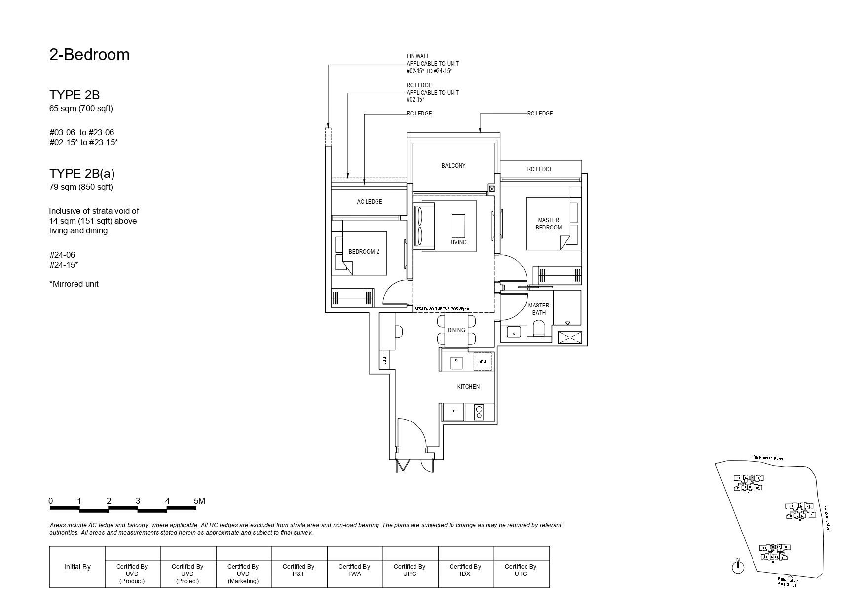 2 Bedroom Floor Plan 