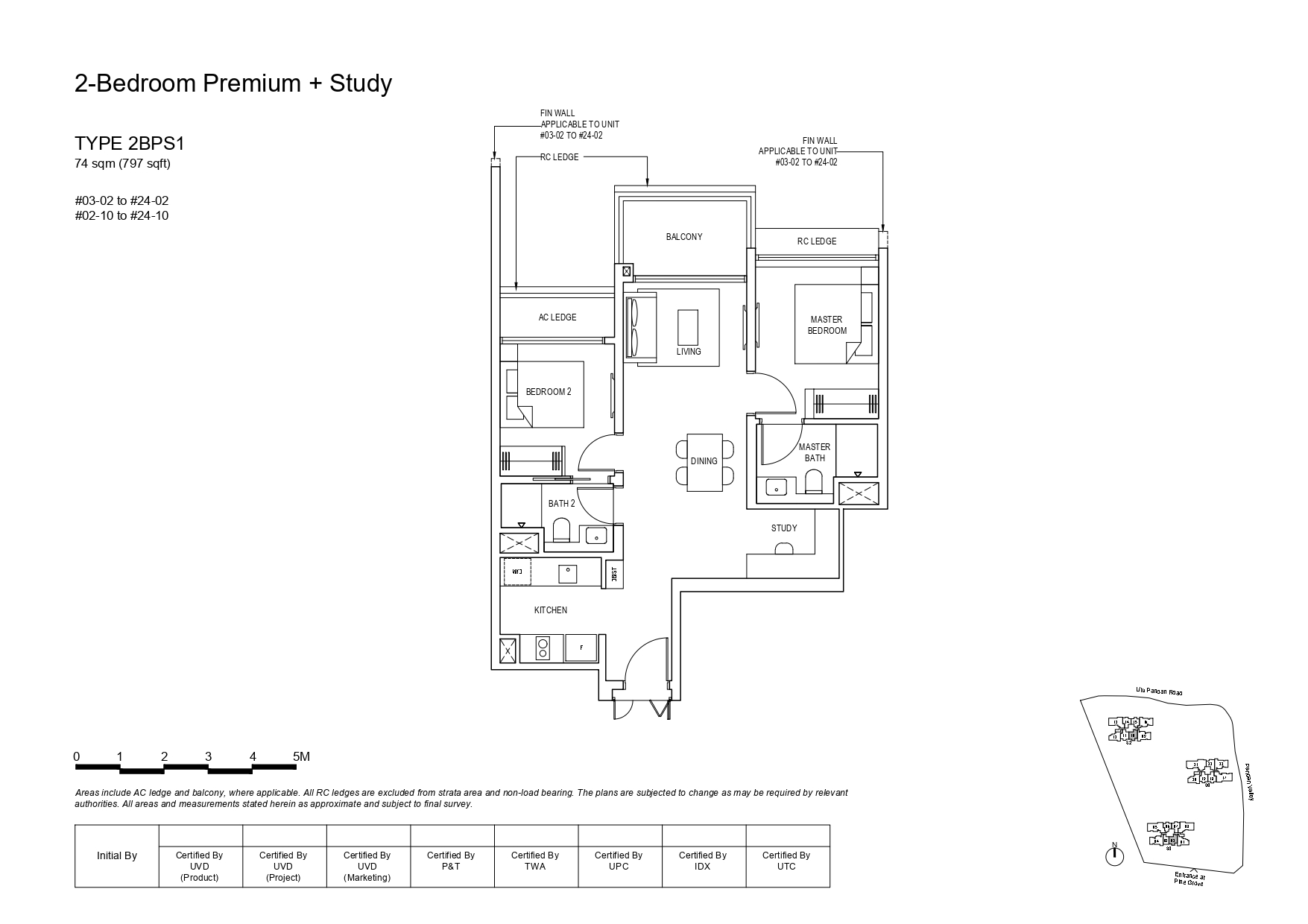 2 Bedroom Premium Plus Study - Type 2BPS1