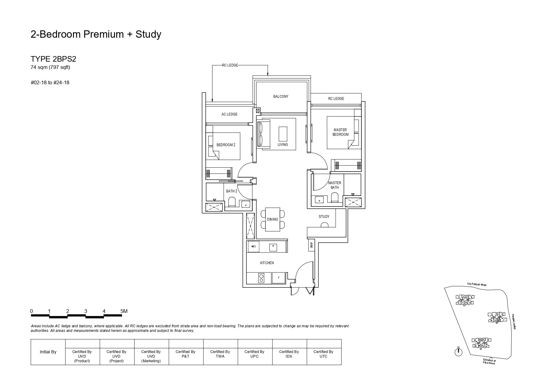 2 Bedroom Premium Plus Study - Type 2BPS2