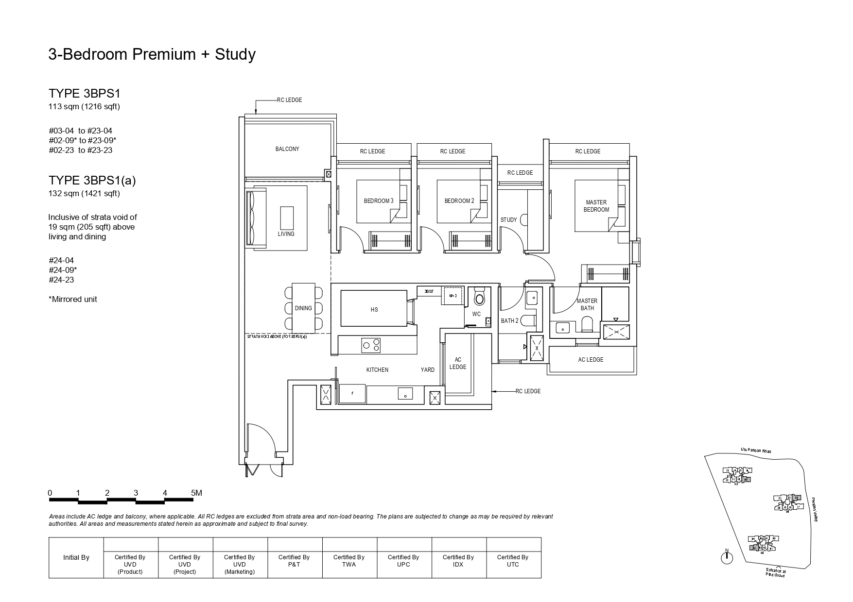 3 Bedroom Premium Plus Study - Type 3BPS1