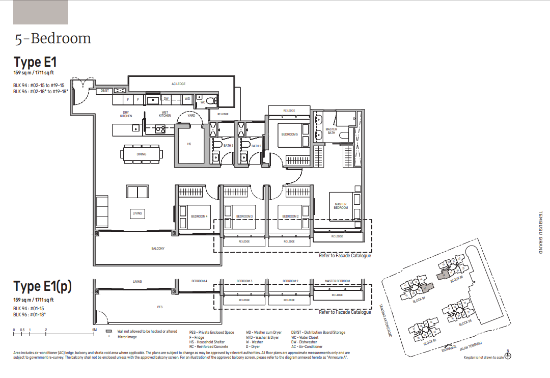 Tembusu Grand Floor Plan 5 Bedroom