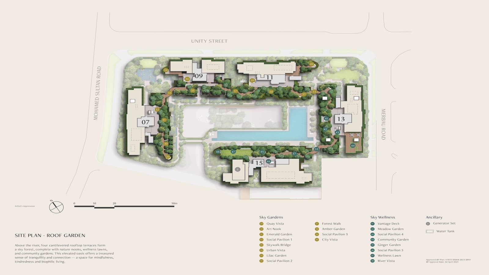 The Robertson Opus Site Plan Roof Garden
