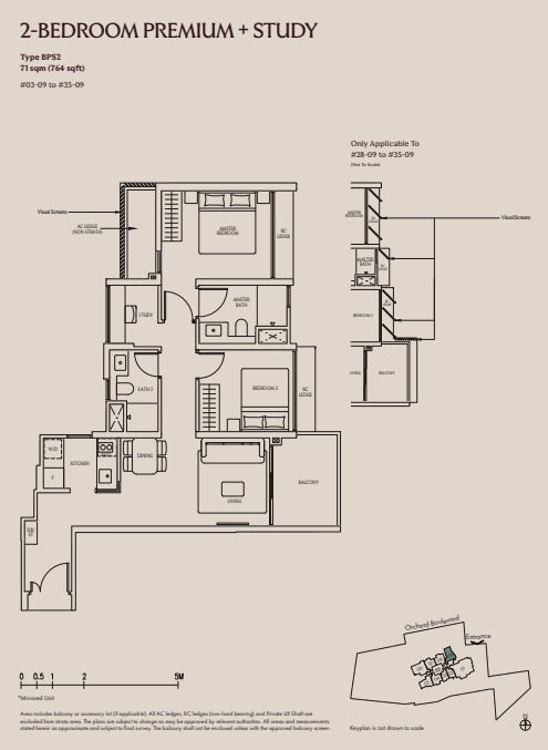 UpperHouse Floorplan 2 Bedroom Premium Plus Study Type: 2BPS2