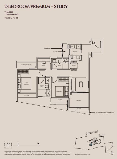 Upperhouse Floorplan 2 Bedroom Premium Plus Study Type: 2BPS1