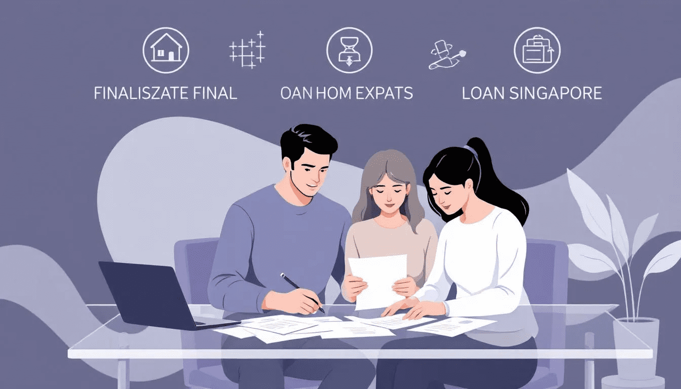A family finalizing their home loan for purchasing private property.