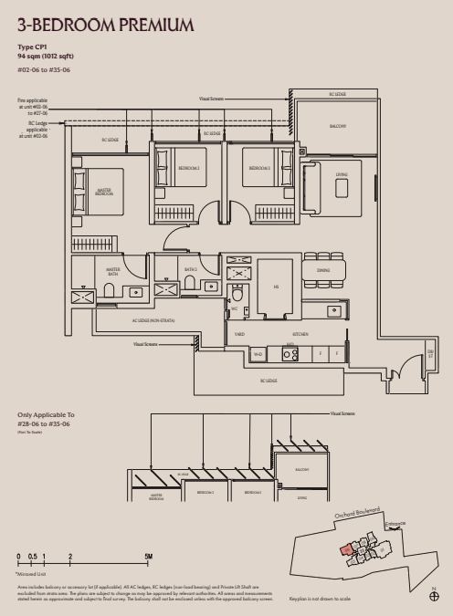 Upperhouse Floorplan - 3 Bedroom Premium