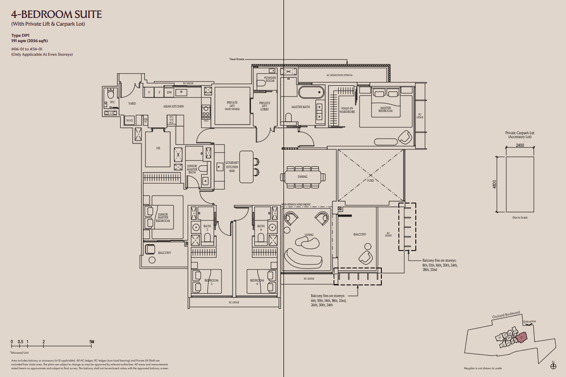 Upperhouse Floorplan 4 Bedroom Suite Type: DP1
