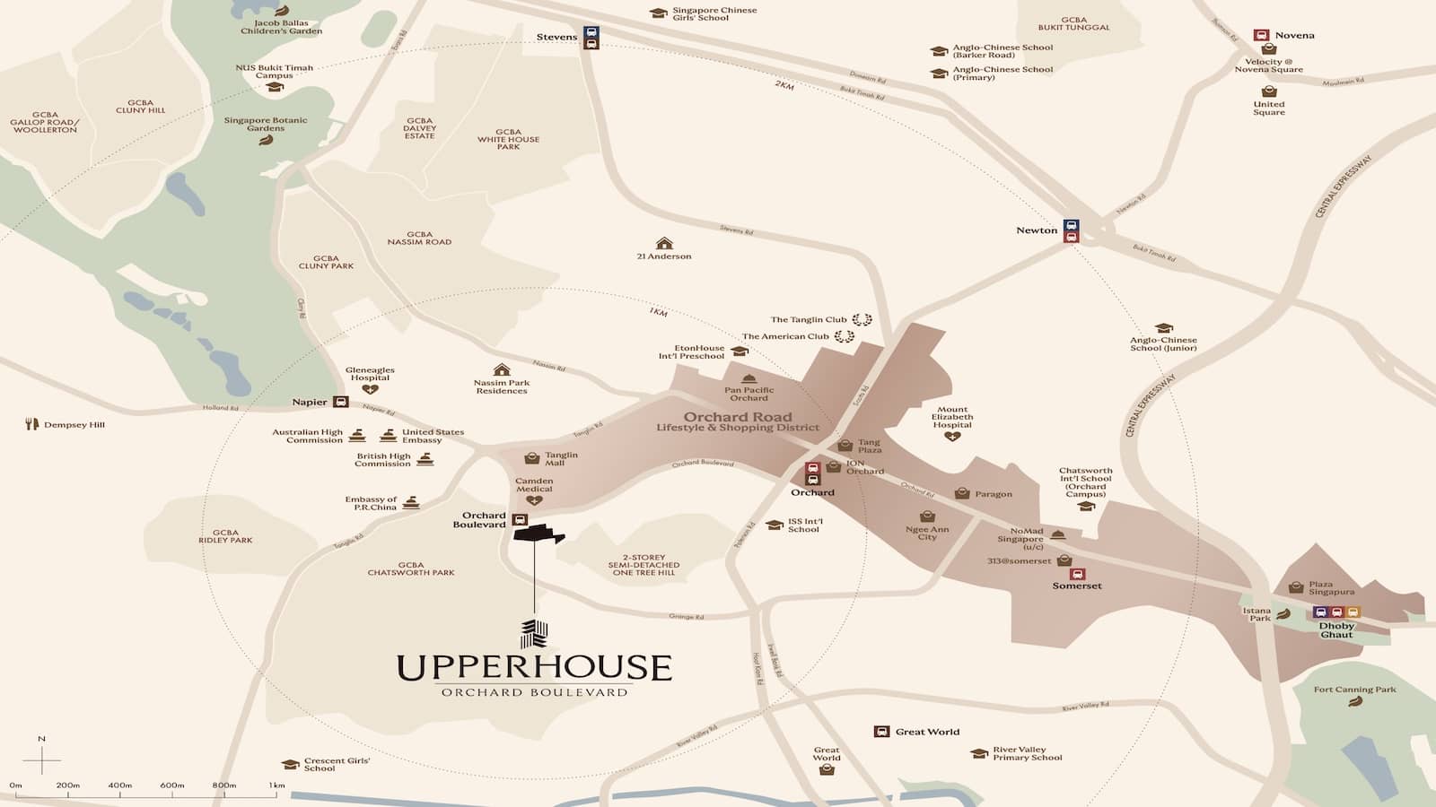 Upperhouse Location Map