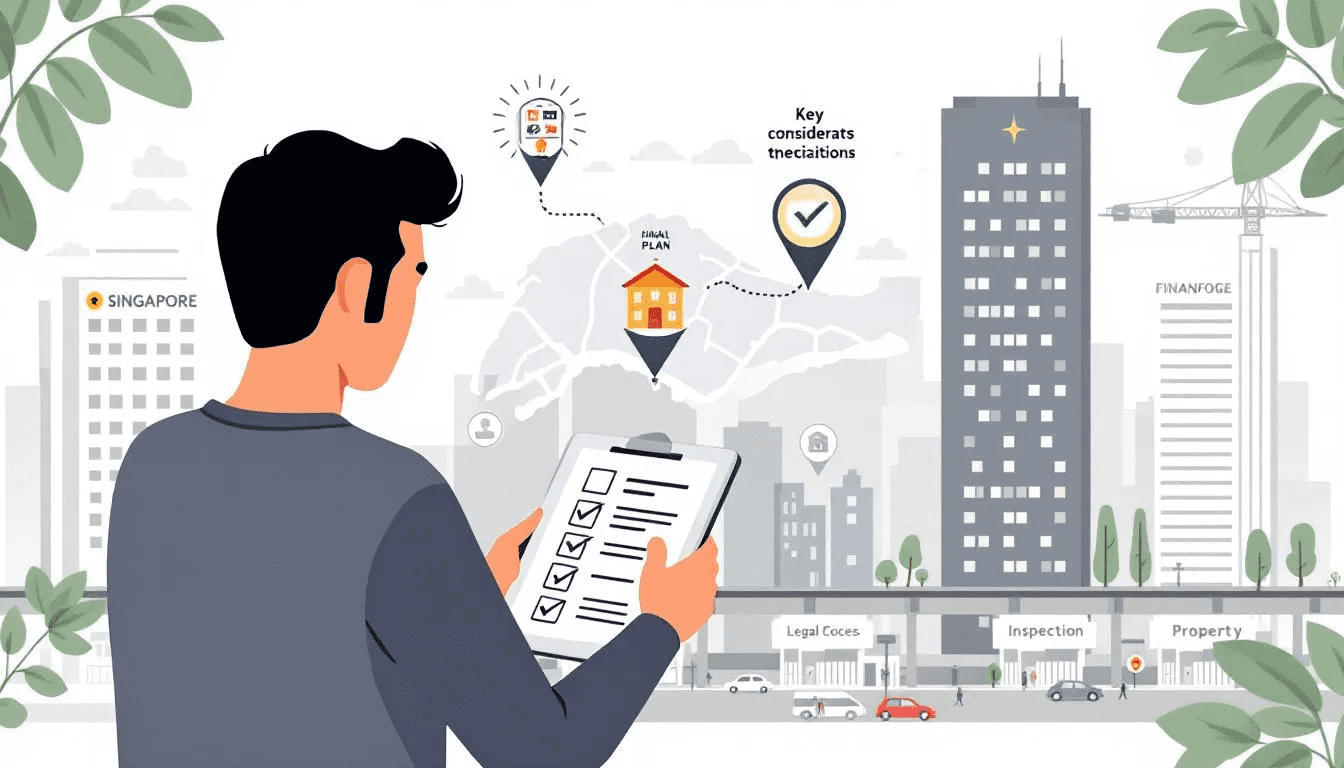 A person shortlisting suitable properties for purchasing private property in Singapore.